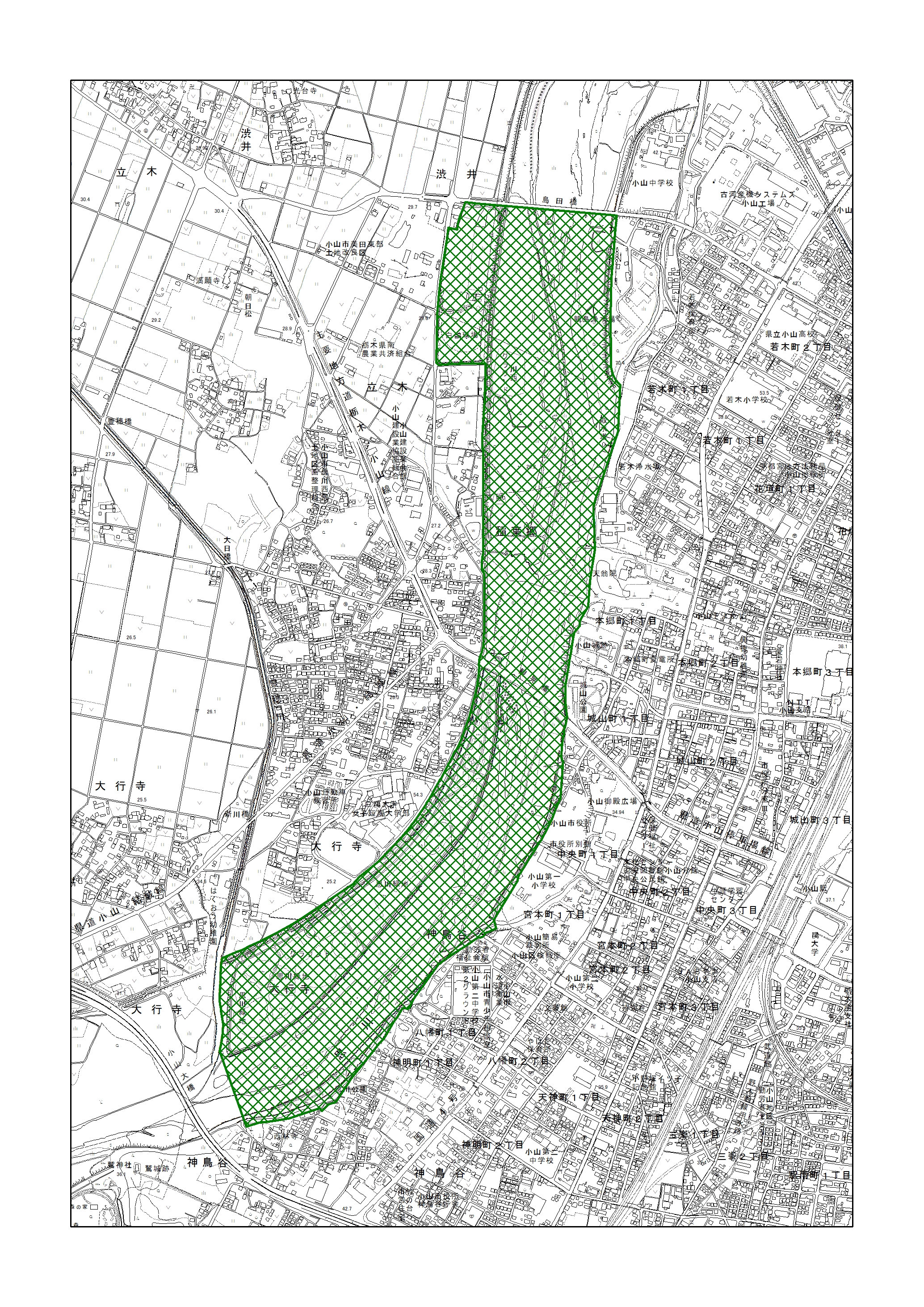 思川緑地位置図