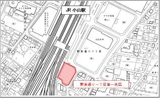 駅東通り一丁目第一地区市街地整備事業位置図