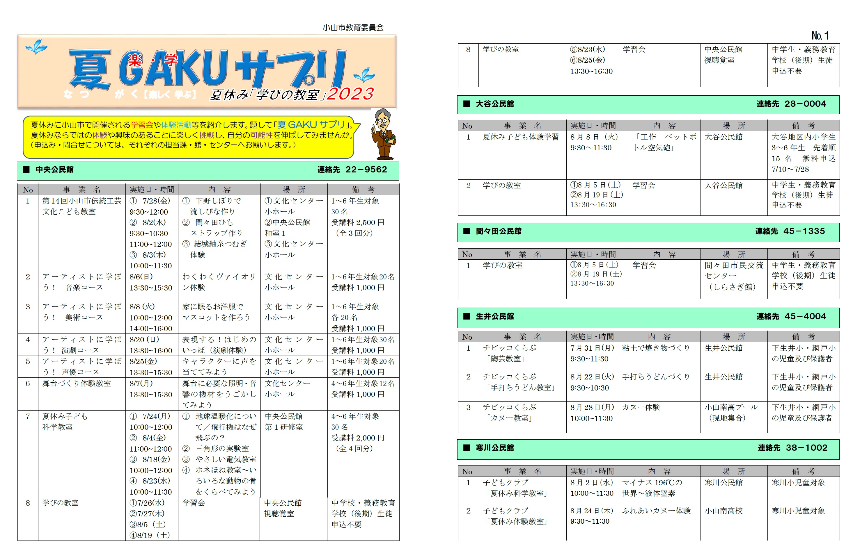 夏Gakuサプリ1ページ目