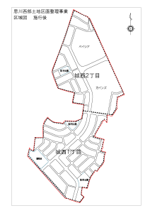 思川西部区域図