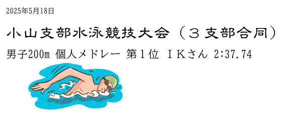 水泳支部大会